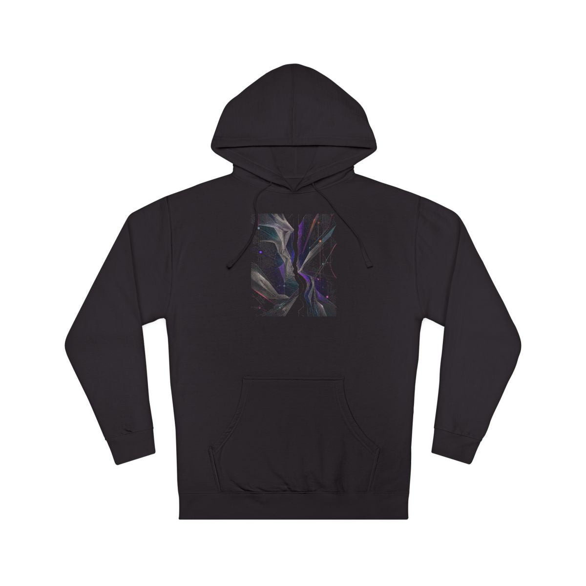 Celestial Fold Choir KOSVYRE hoodie product mockup, front view
