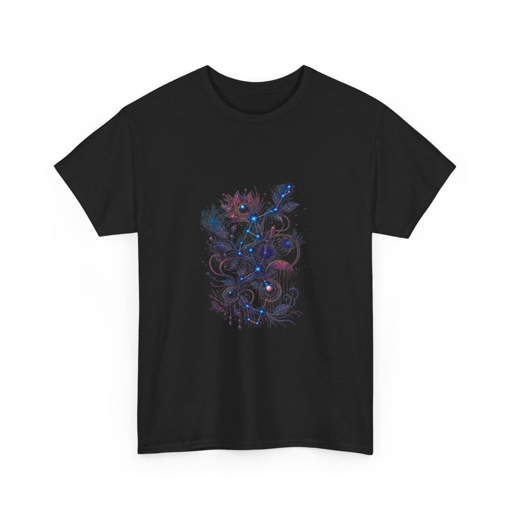 Celestial Thread Map KOSVYRE graphic tee product mockup, detail view
