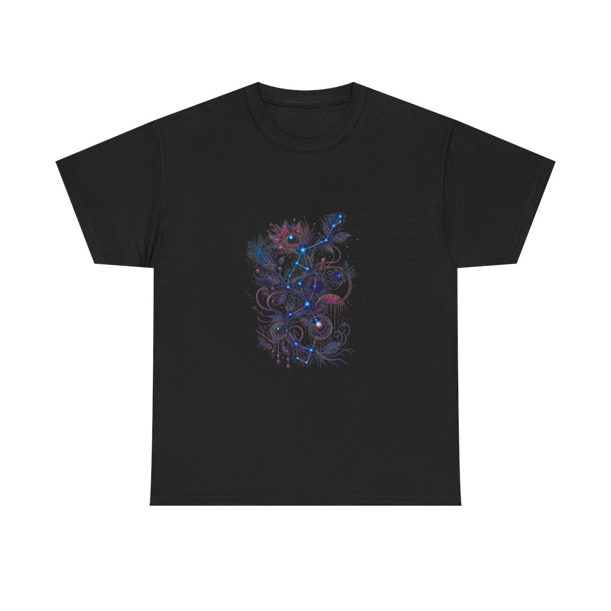 Celestial Thread Map KOSVYRE graphic tee product mockup, front view