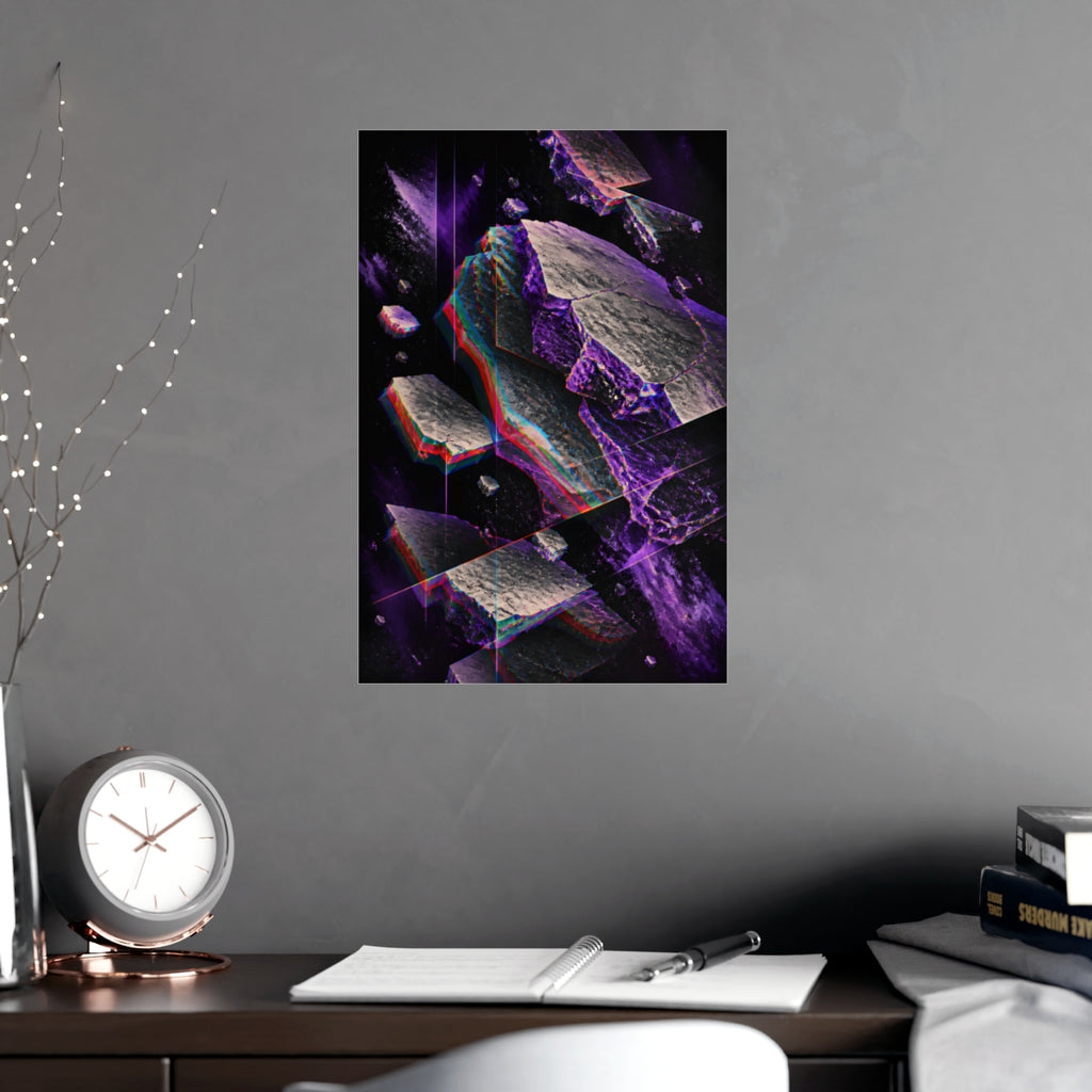 Chromatic Afterimage Quarry KOSVYRE poster product mockup, alternate view