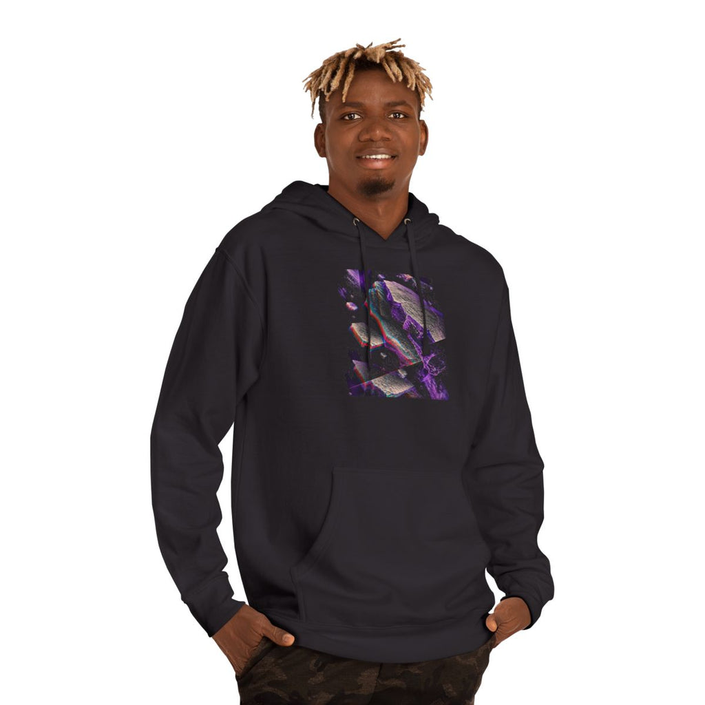 Chromatic Afterimage Quarry KOSVYRE hoodie product mockup, person 2 front view