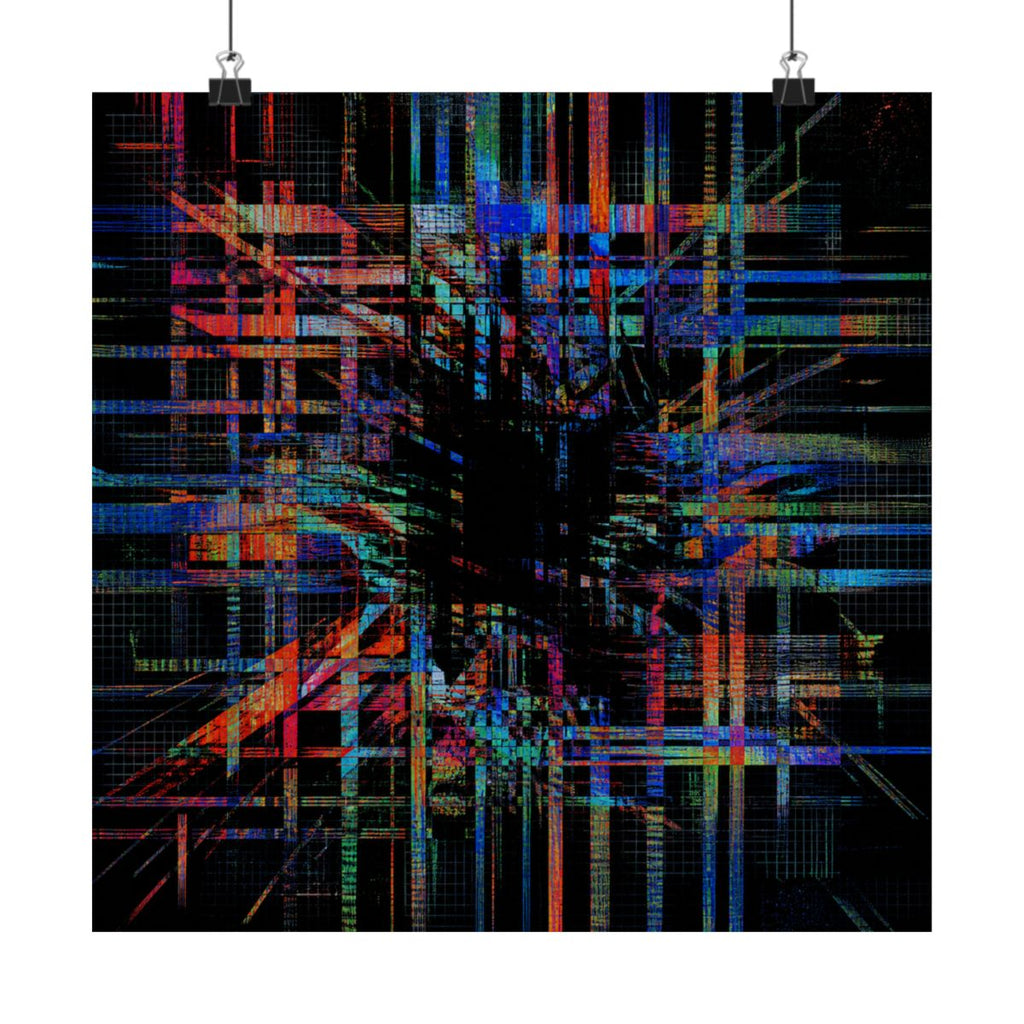 Chromatic Null Loom KOSVYRE art print product mockup, alternate front view