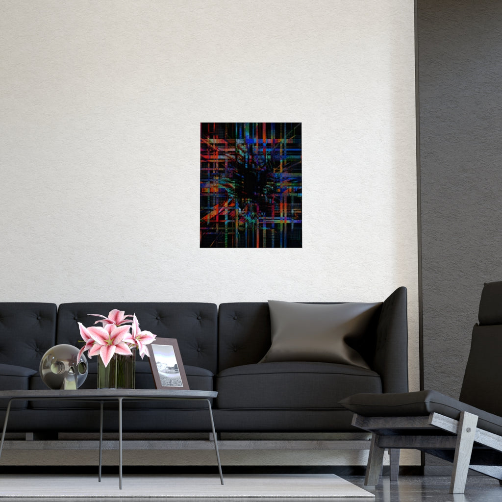 Chromatic Null Loom KOSVYRE poster product mockup, detail view