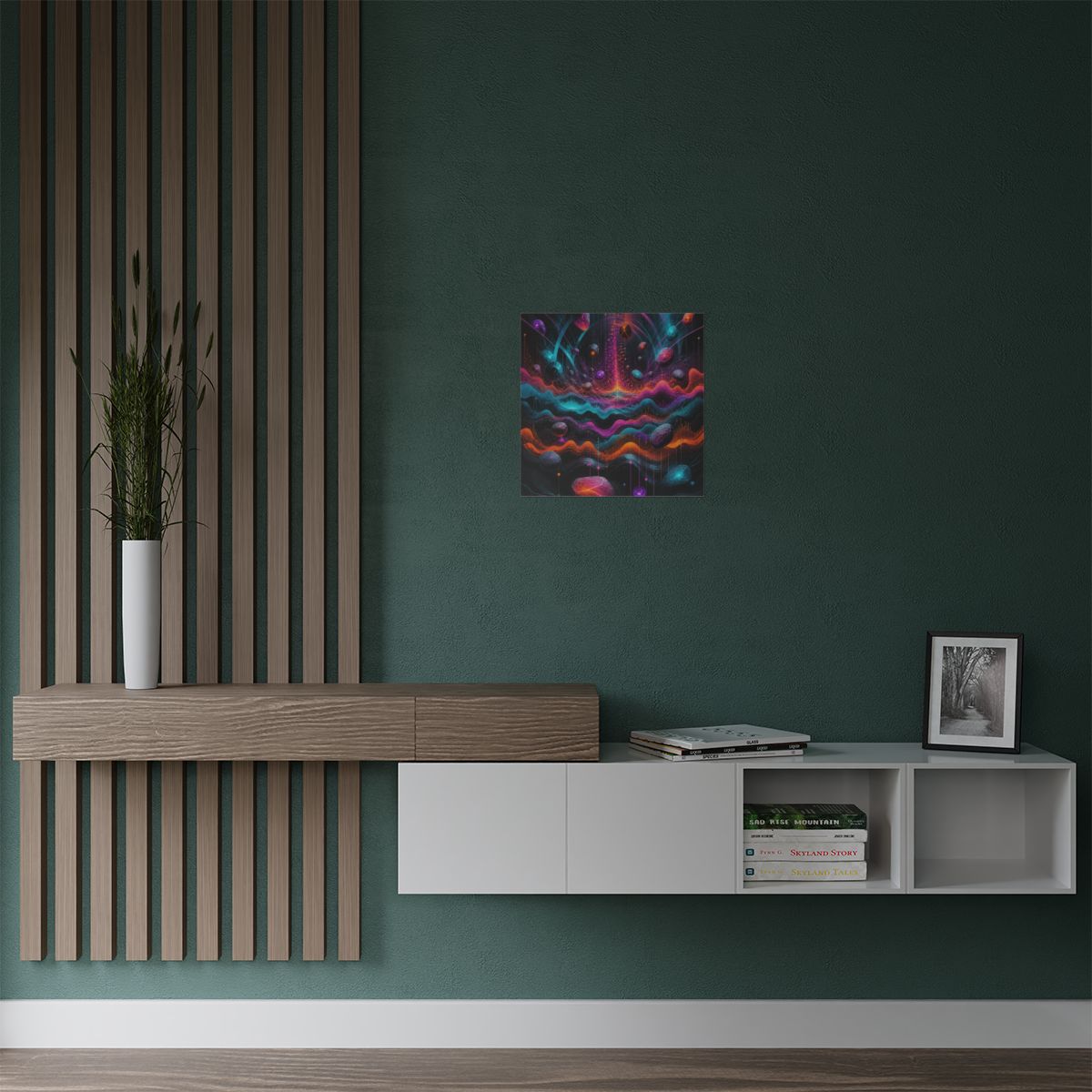 Chromatic Signal Reservoir KOSVYRE art print product mockup, alternate view