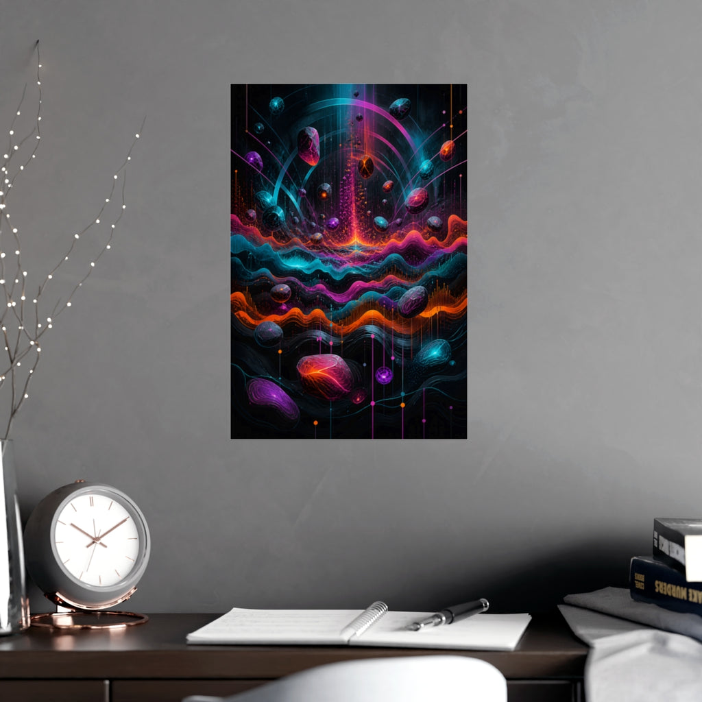 Chromatic Signal Reservoir KOSVYRE poster product mockup, alternate view