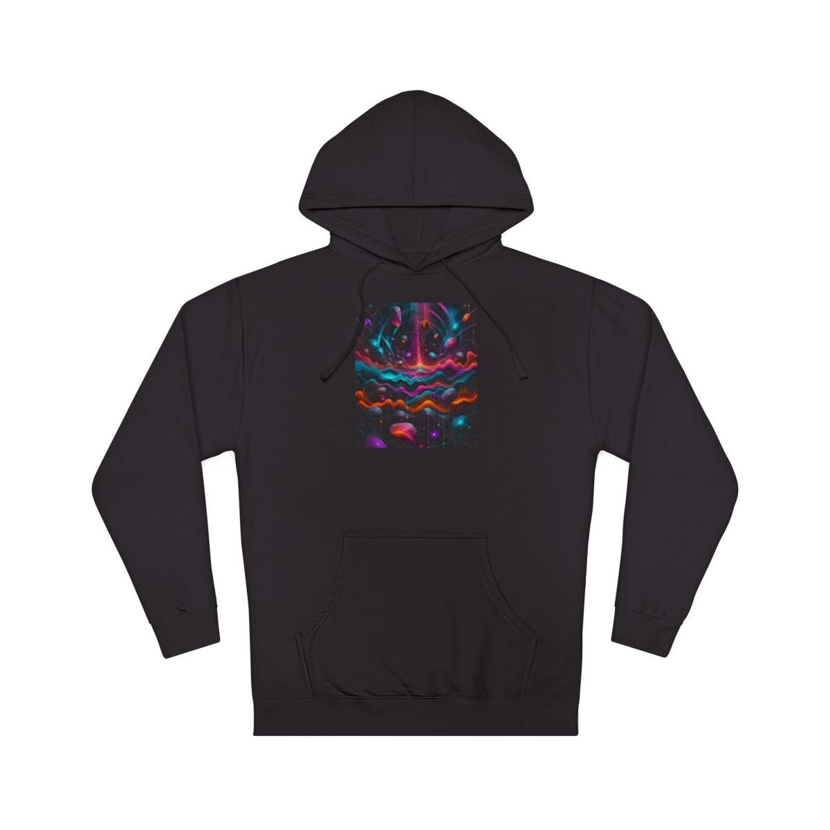 Chromatic Signal Reservoir KOSVYRE hoodie product mockup, front view