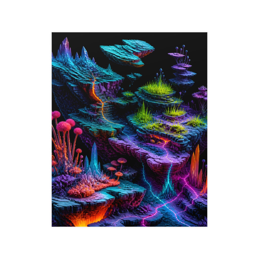 Chromatic Tectonic Garden KOSVYRE poster product mockup, front view
