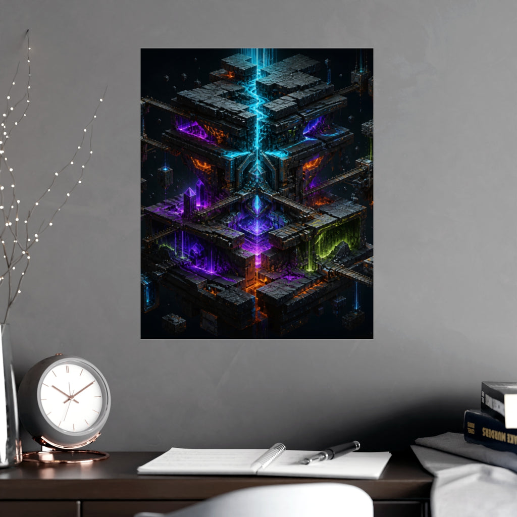 Chromatic Tectonics KOSVYRE poster product mockup, alternate view