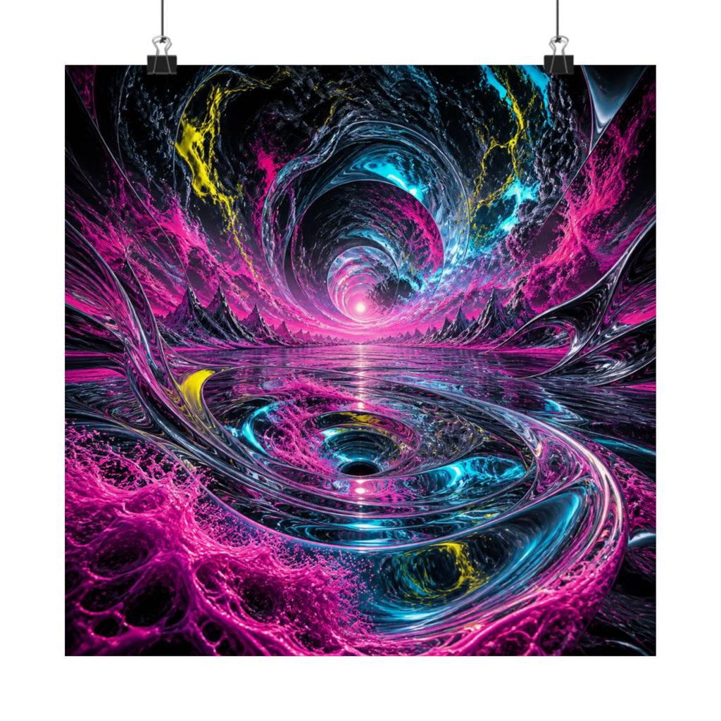 Chromatic Tidal Memory KOSVYRE art print product mockup, alternate front view