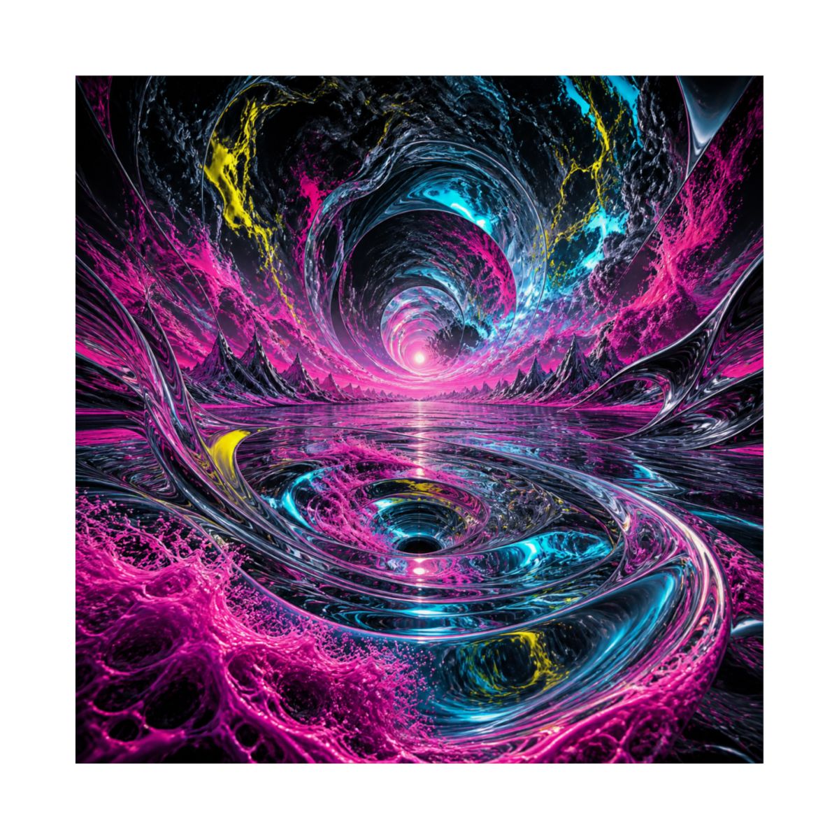 Chromatic Tidal Memory KOSVYRE art print product mockup, front view