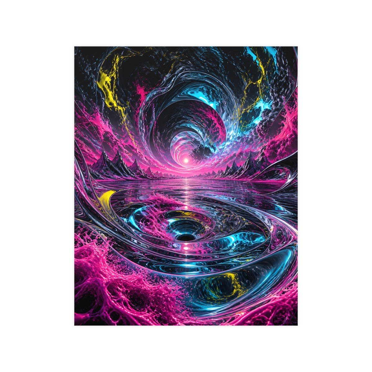 Chromatic Tidal Memory KOSVYRE poster product mockup, front view