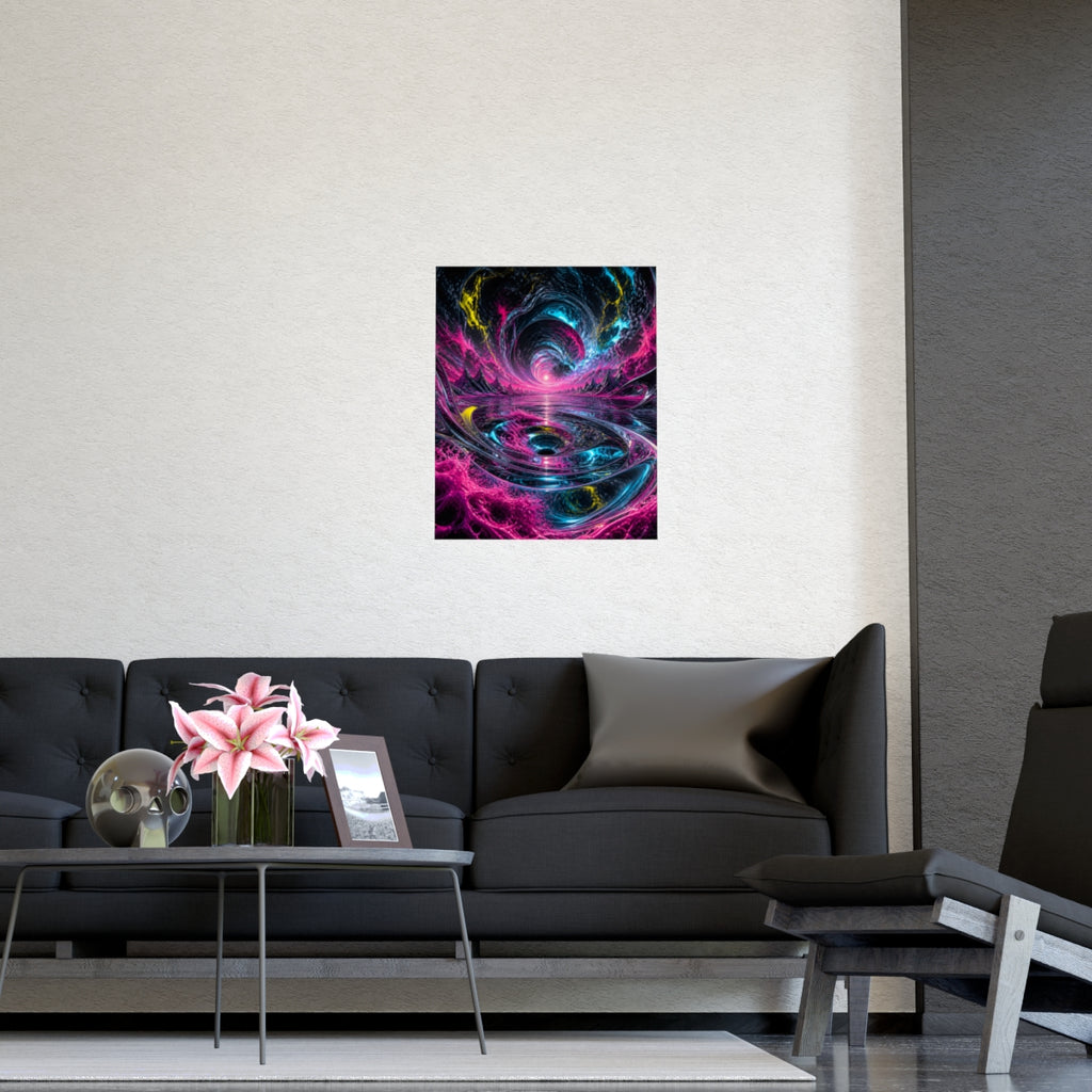 Chromatic Tidal Memory KOSVYRE poster product mockup, detail view