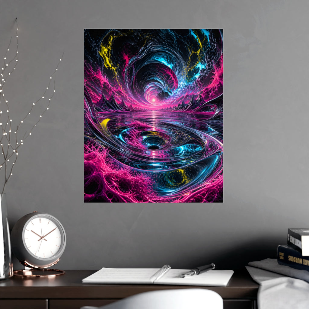 Chromatic Tidal Memory KOSVYRE poster product mockup, alternate view