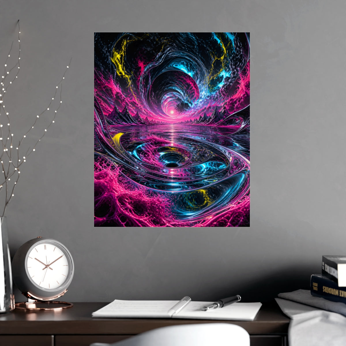 Chromatic Tidal Memory KOSVYRE poster product mockup, alternate view