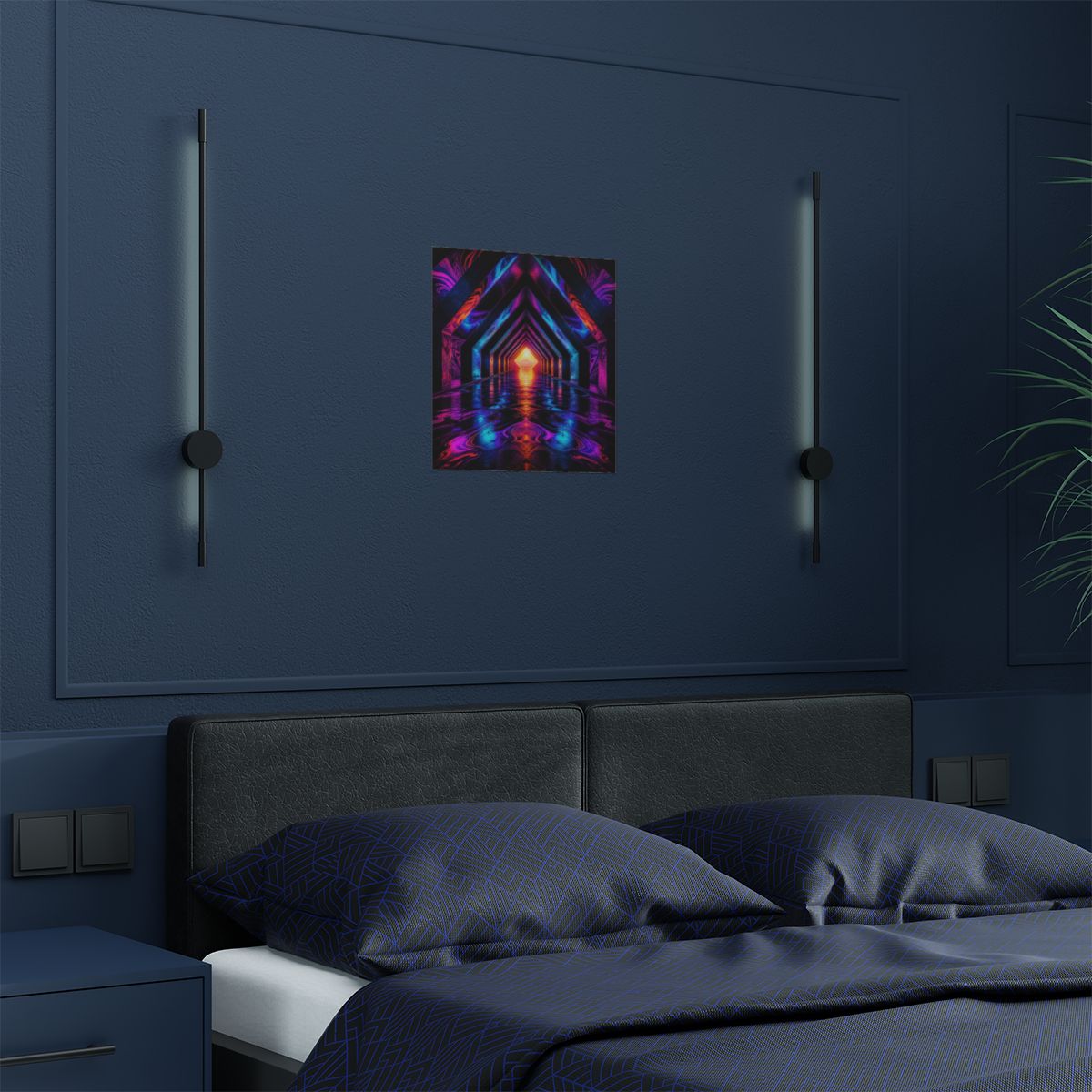 Chromatic Underpass KOSVYRE art print product mockup, detail view
