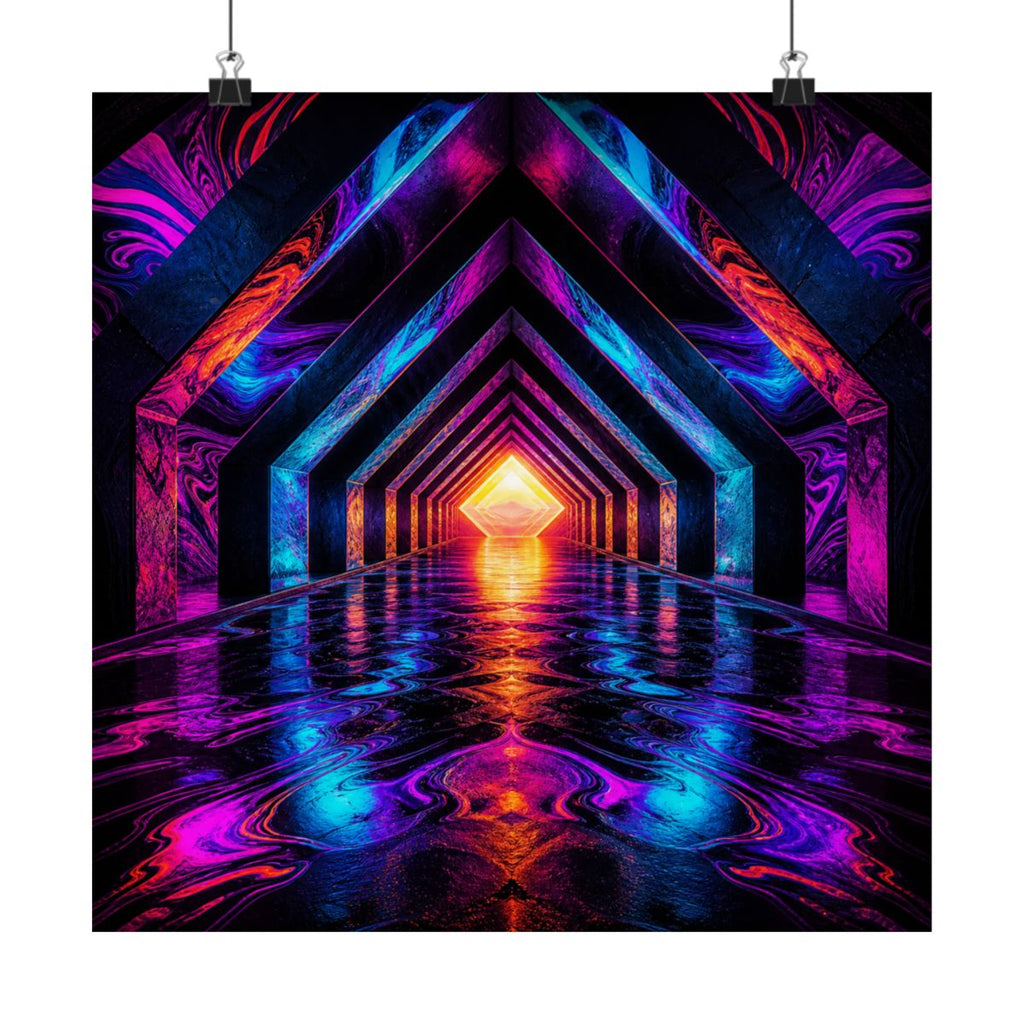 Chromatic Underpass KOSVYRE art print product mockup, alternate front view