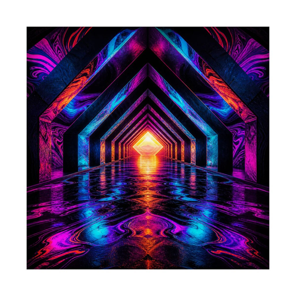 Chromatic Underpass KOSVYRE art print product mockup, front view