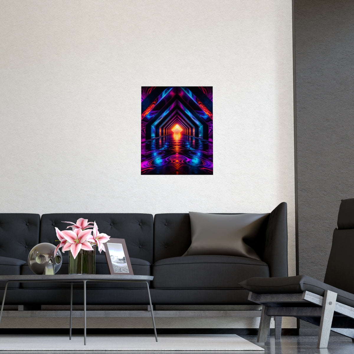 Chromatic Underpass KOSVYRE poster product mockup, detail view