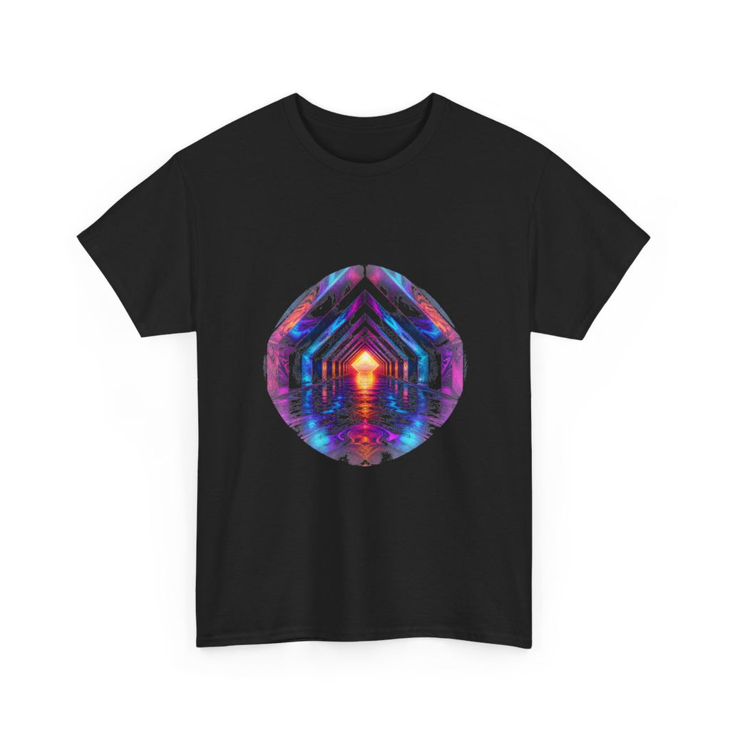 Chromatic Underpass KOSVYRE graphic tee product mockup, alternate front view