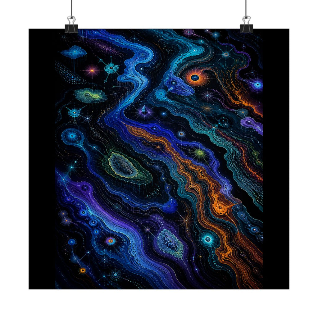 Chromatic Weather Ledger KOSVYRE art print product mockup, alternate front view