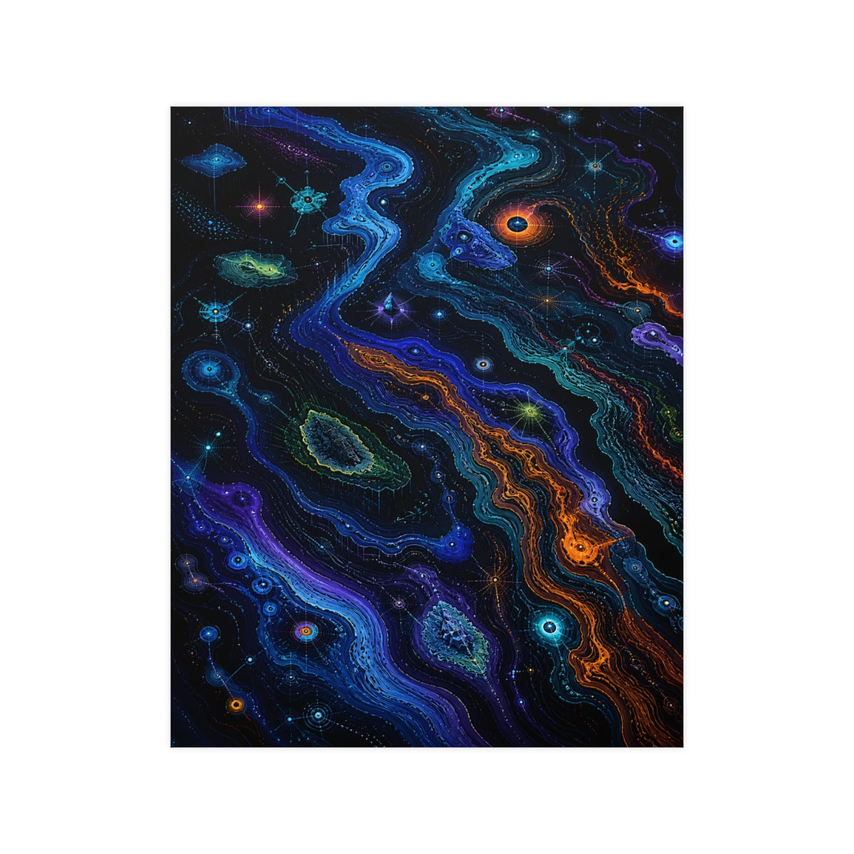Chromatic Weather Ledger KOSVYRE poster product mockup, front view