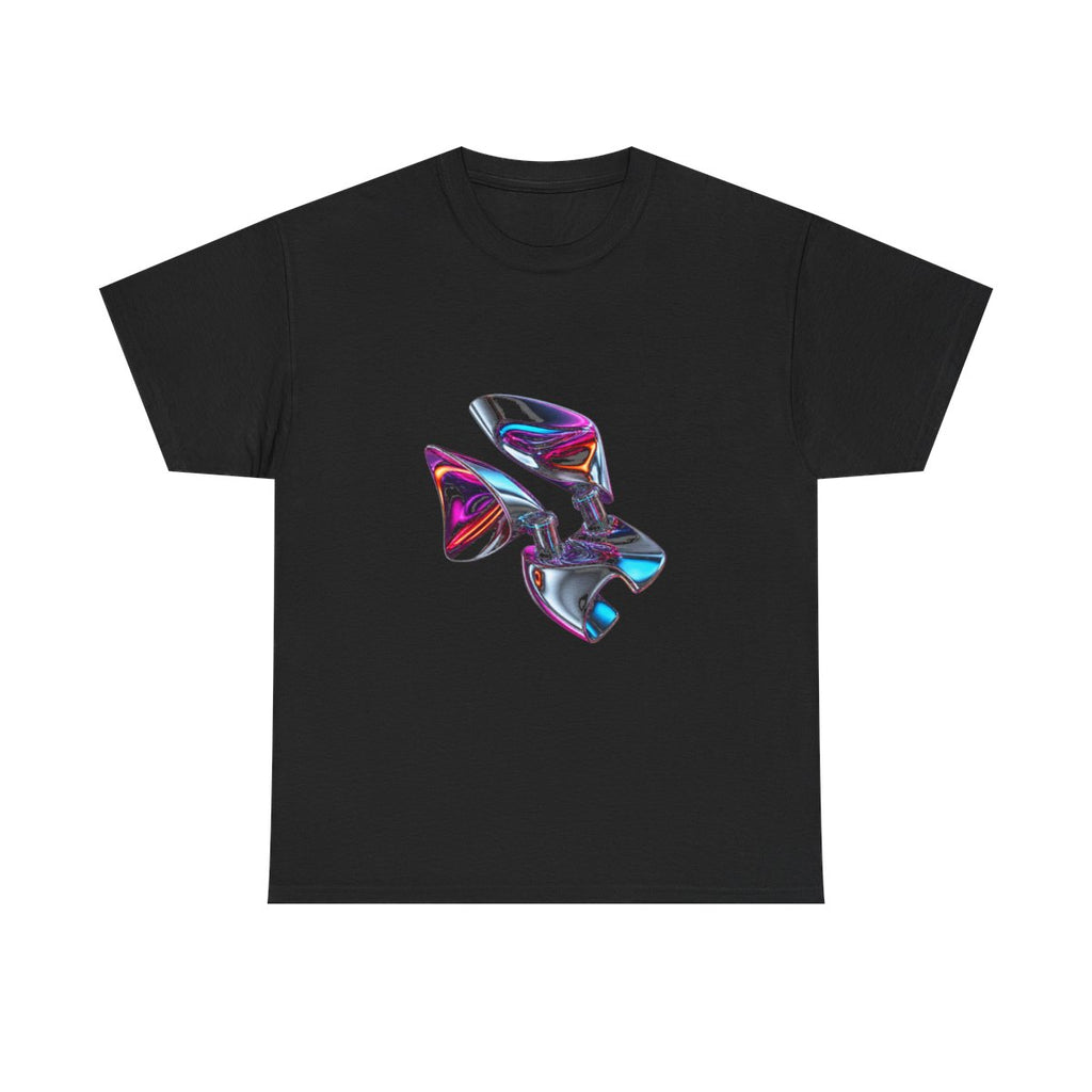 Chrome Hinge Bloom KOSVYRE graphic tee product mockup, front view