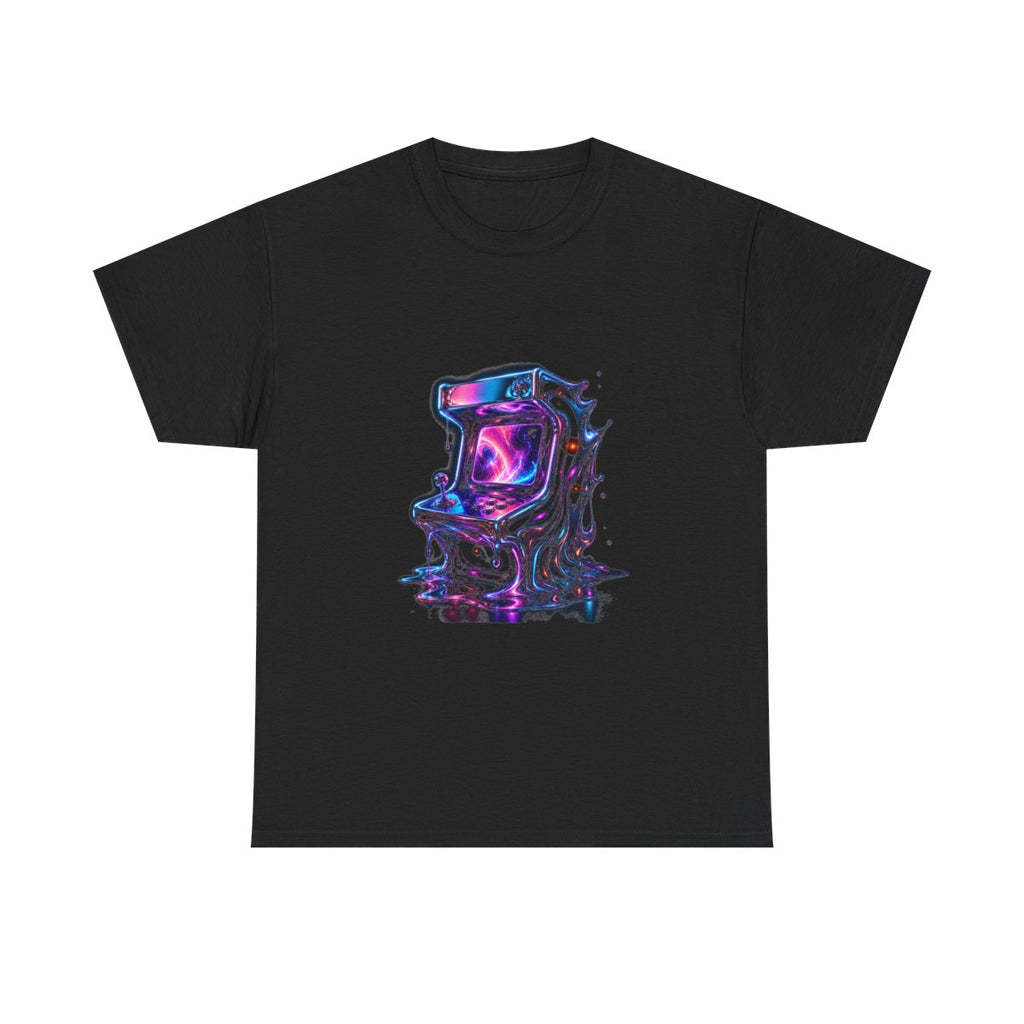 Chrome Memory Arcade KOSVYRE graphic tee product mockup, front view