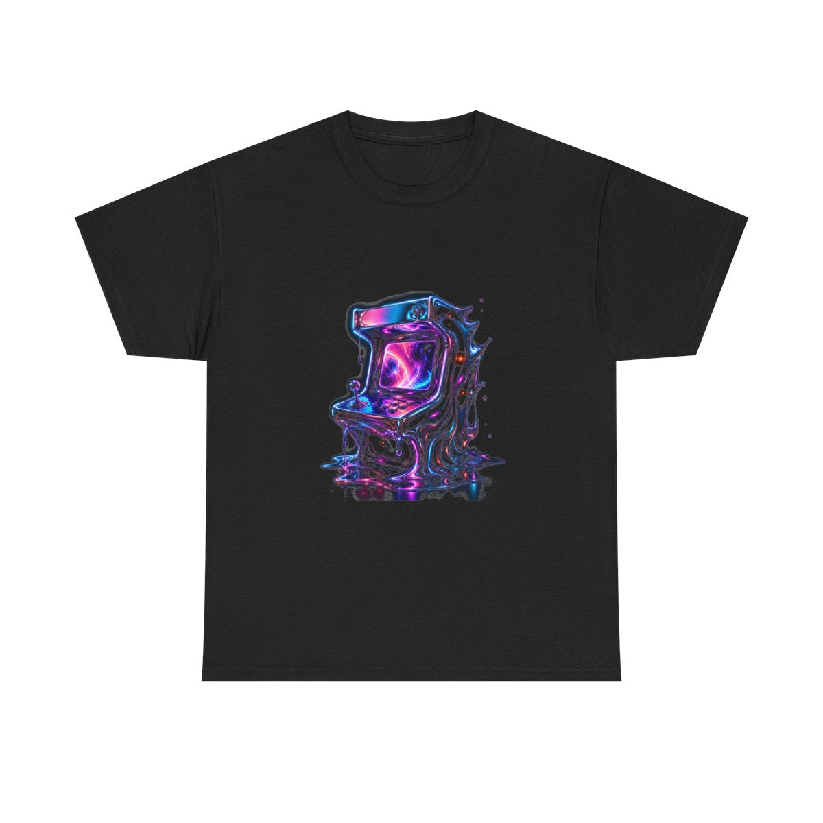 Chrome Memory Arcade KOSVYRE graphic tee product mockup, front view