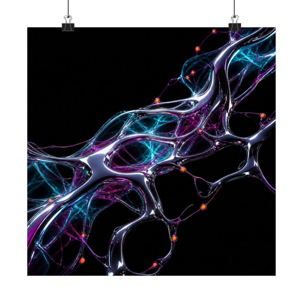 Chrome Root Equation KOSVYRE art print product mockup, alternate front view