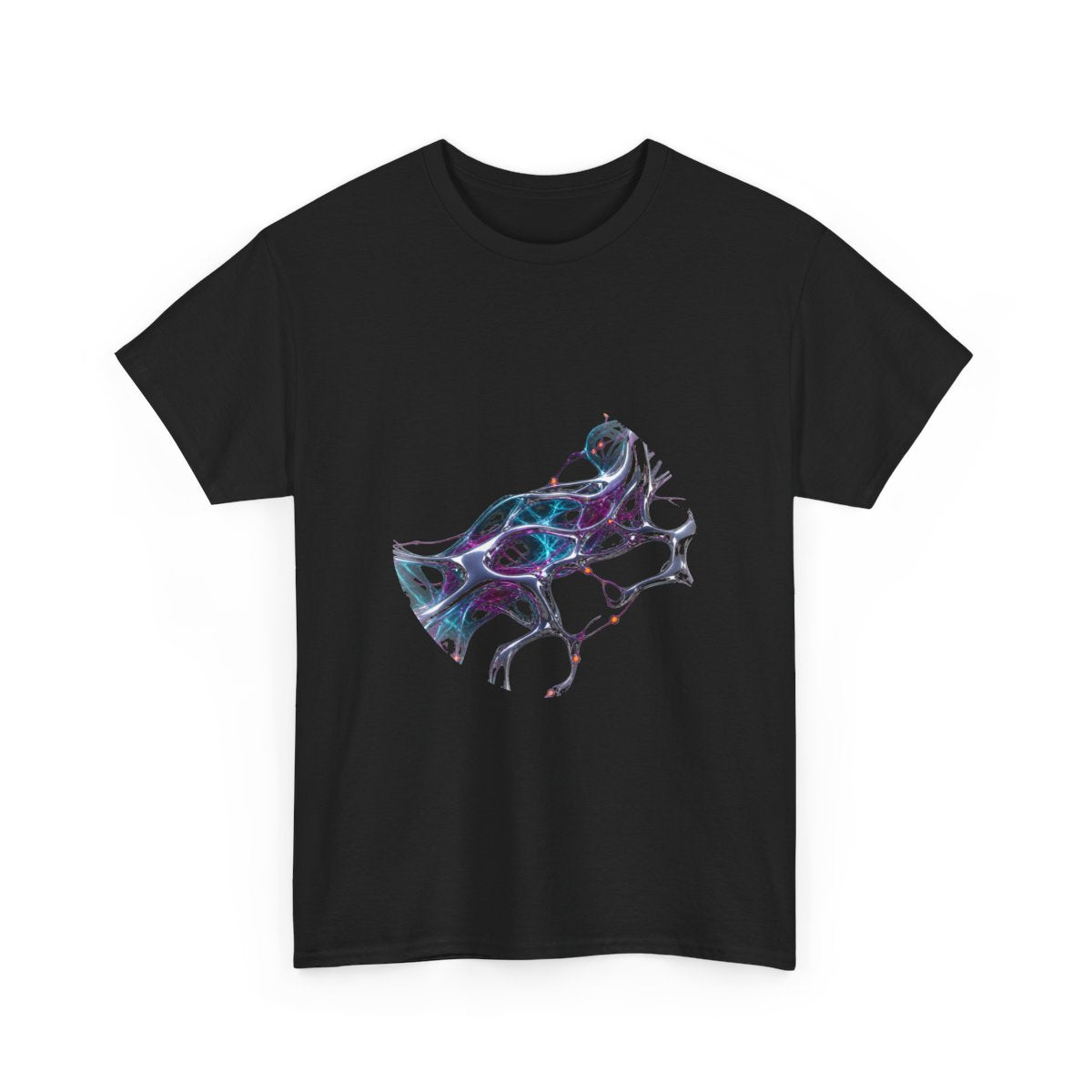 Chrome Root Equation KOSVYRE graphic tee product mockup, alternate front view