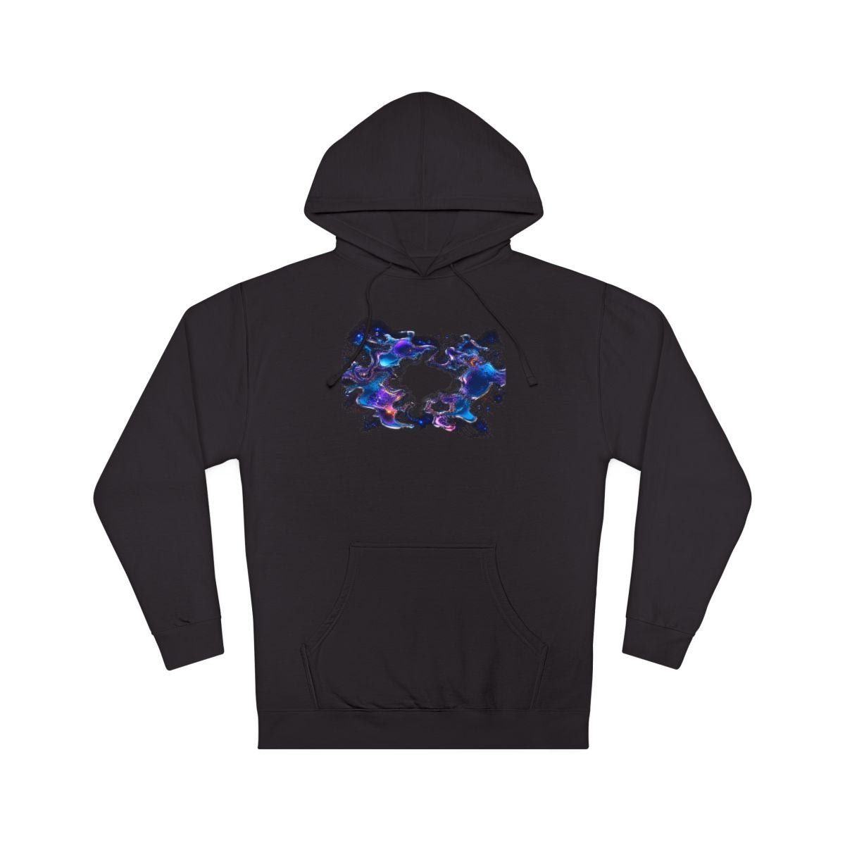 Chrome Tidal Aperture KOSVYRE hoodie product mockup, front view