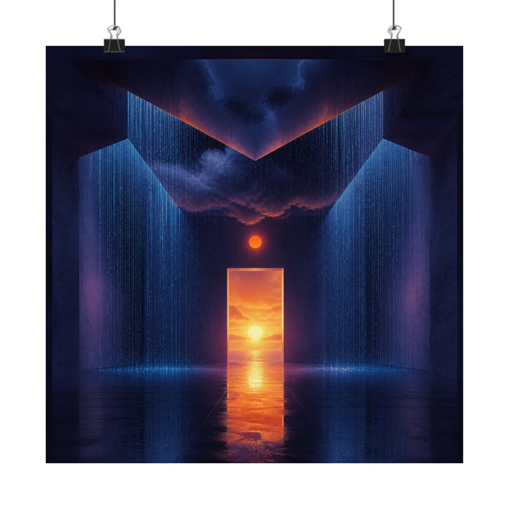 Chrome Tidal Organ KOSVYRE art print product mockup, alternate front view