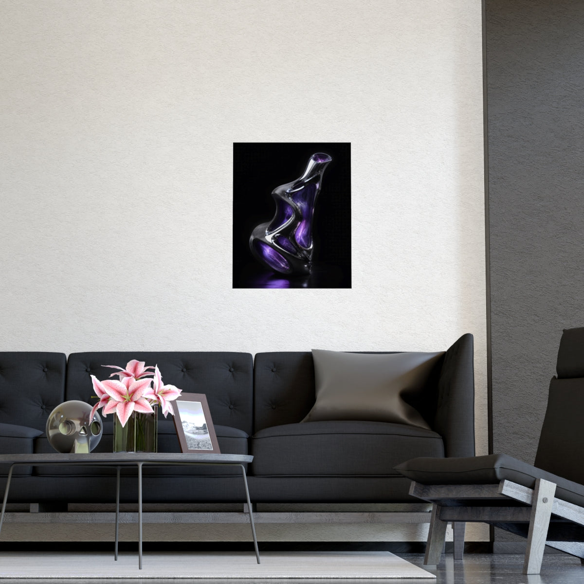 Chrome Vessel Nocturne KOSVYRE poster product mockup, detail view