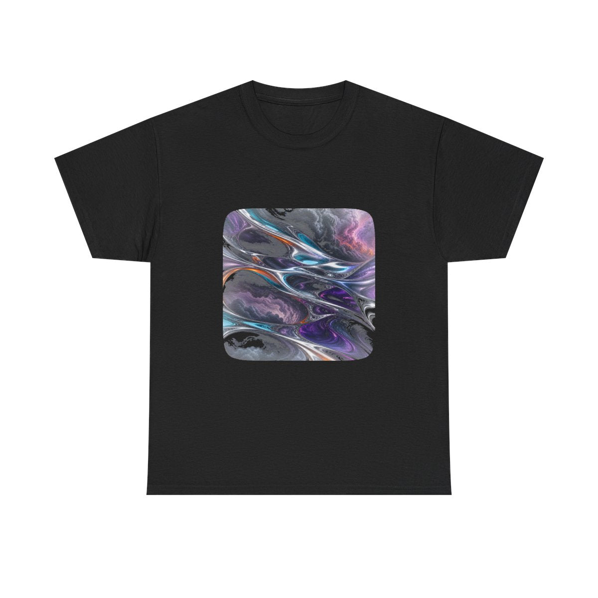 Chrome Weather Loom KOSVYRE graphic tee product mockup, front view