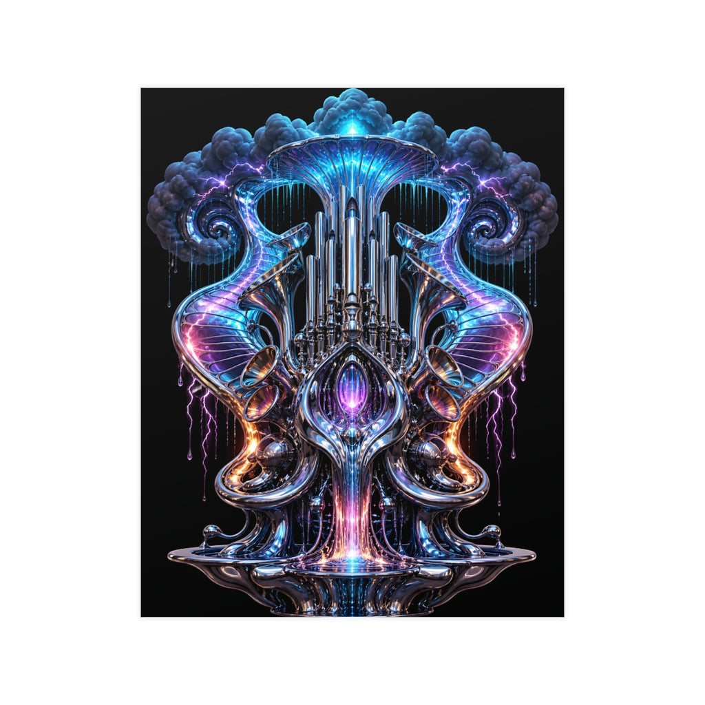 Chrome Weather Organ KOSVYRE poster product mockup, front view