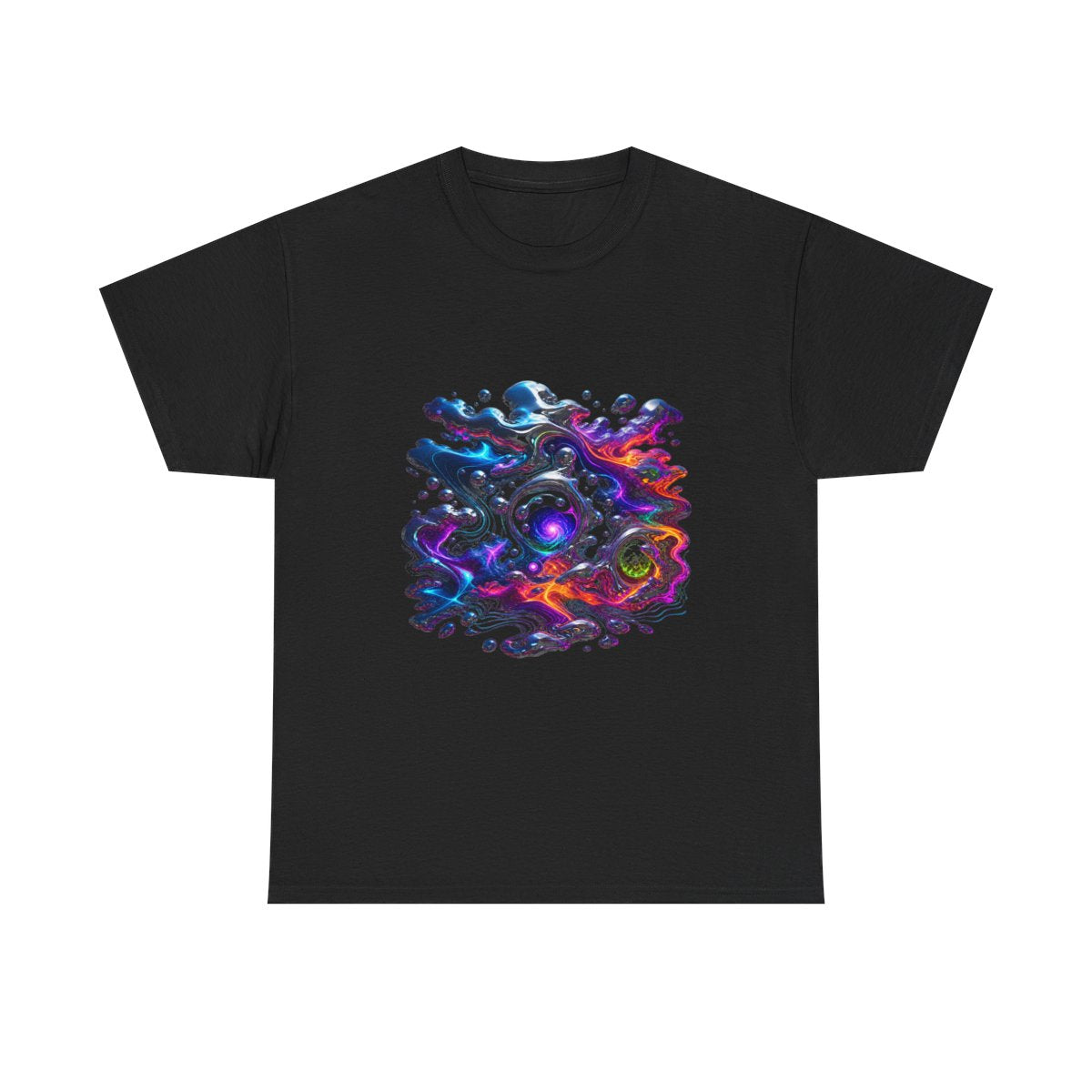 Chrome Weather Veil KOSVYRE graphic tee product mockup, front view