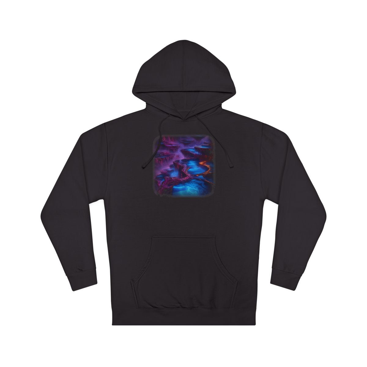 Cobalt Liminal Reservoir KOSVYRE hoodie product mockup, front view