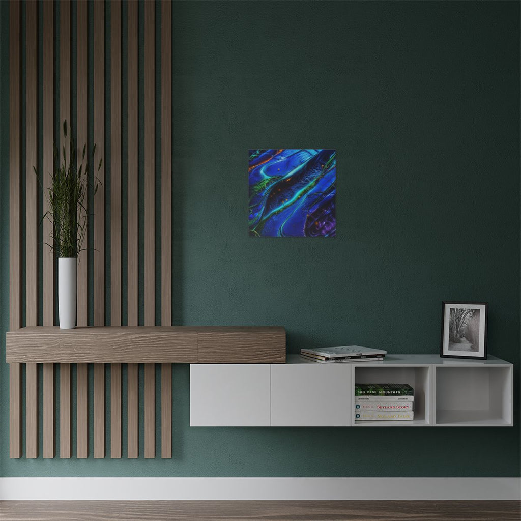 Cobalt Wound Garden KOSVYRE art print product mockup, alternate view
