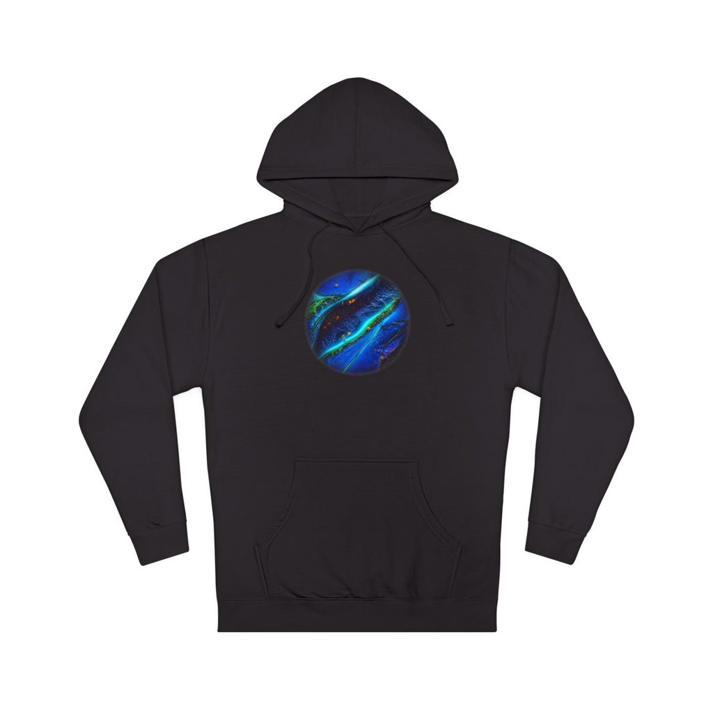 Cobalt Wound Garden KOSVYRE hoodie product mockup, front view