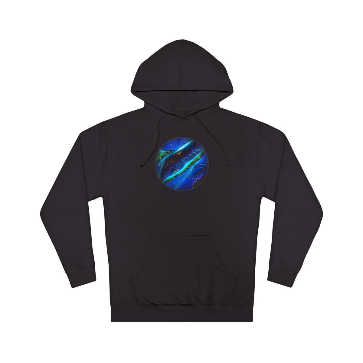 Cobalt Wound Garden KOSVYRE hoodie product mockup, front view