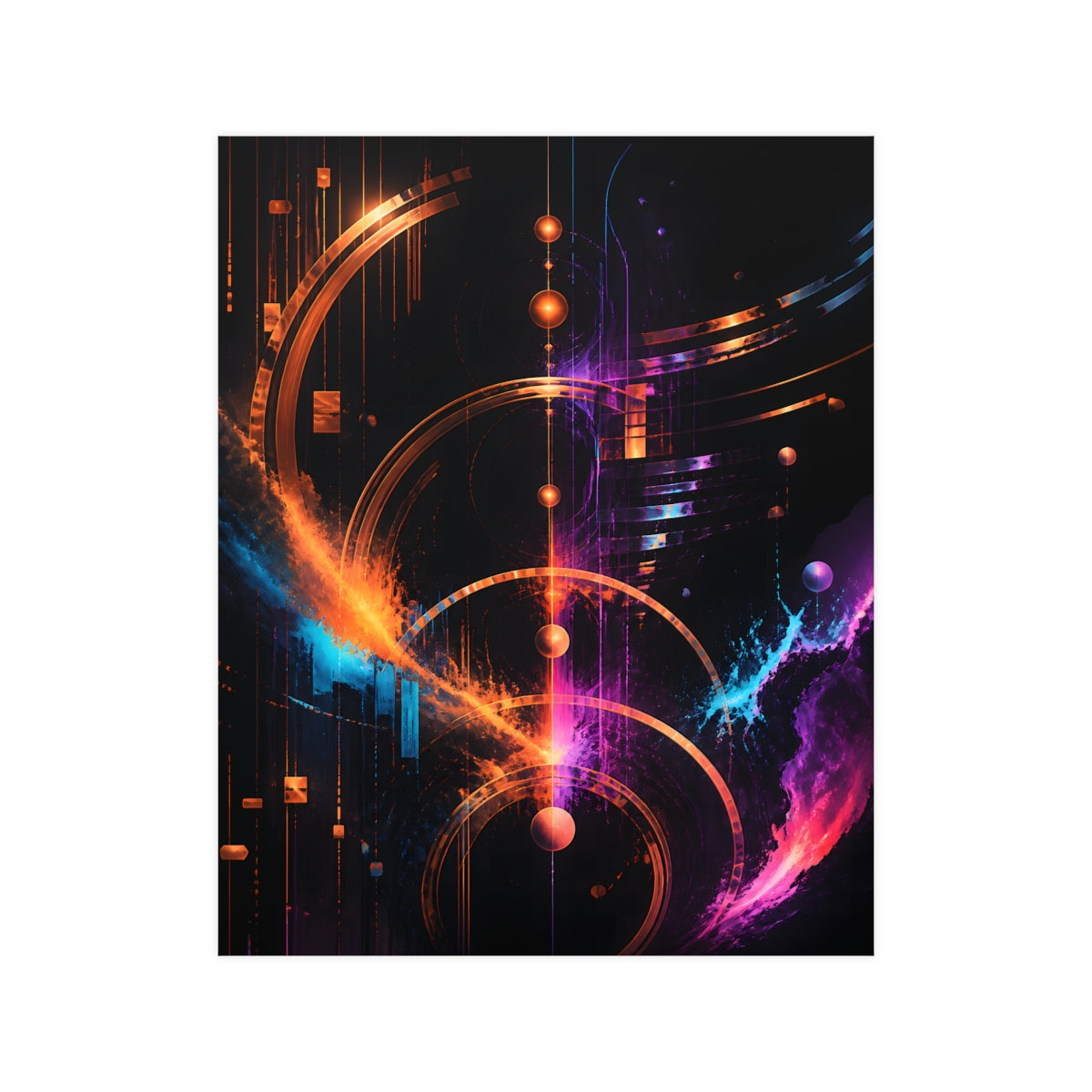 Copper Night Meridian KOSVYRE poster product mockup, front view