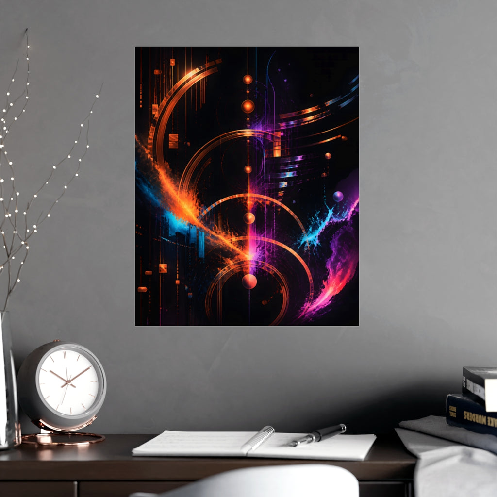 Copper Night Meridian KOSVYRE poster product mockup, alternate view