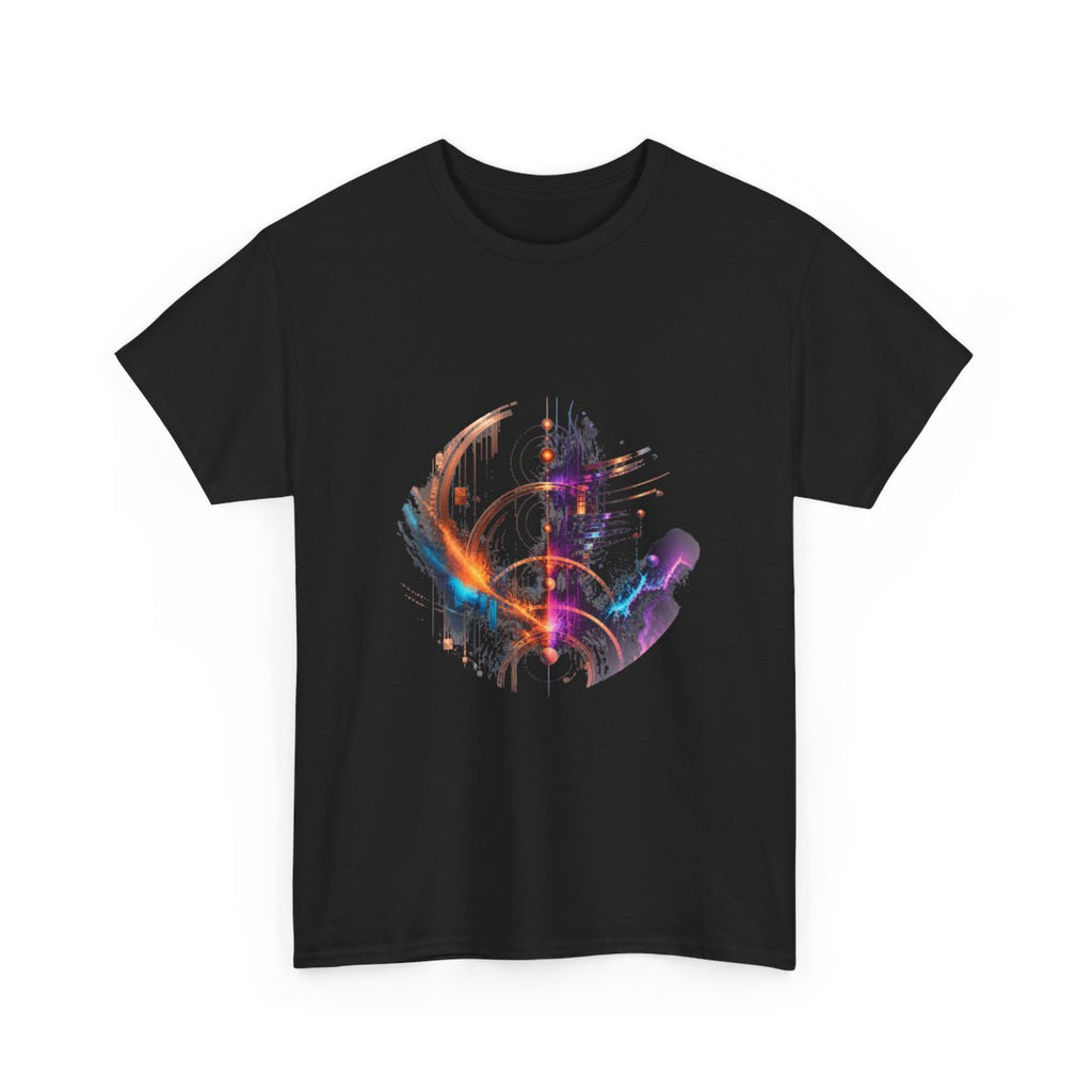 Copper Night Meridian KOSVYRE graphic tee product mockup, alternate front view