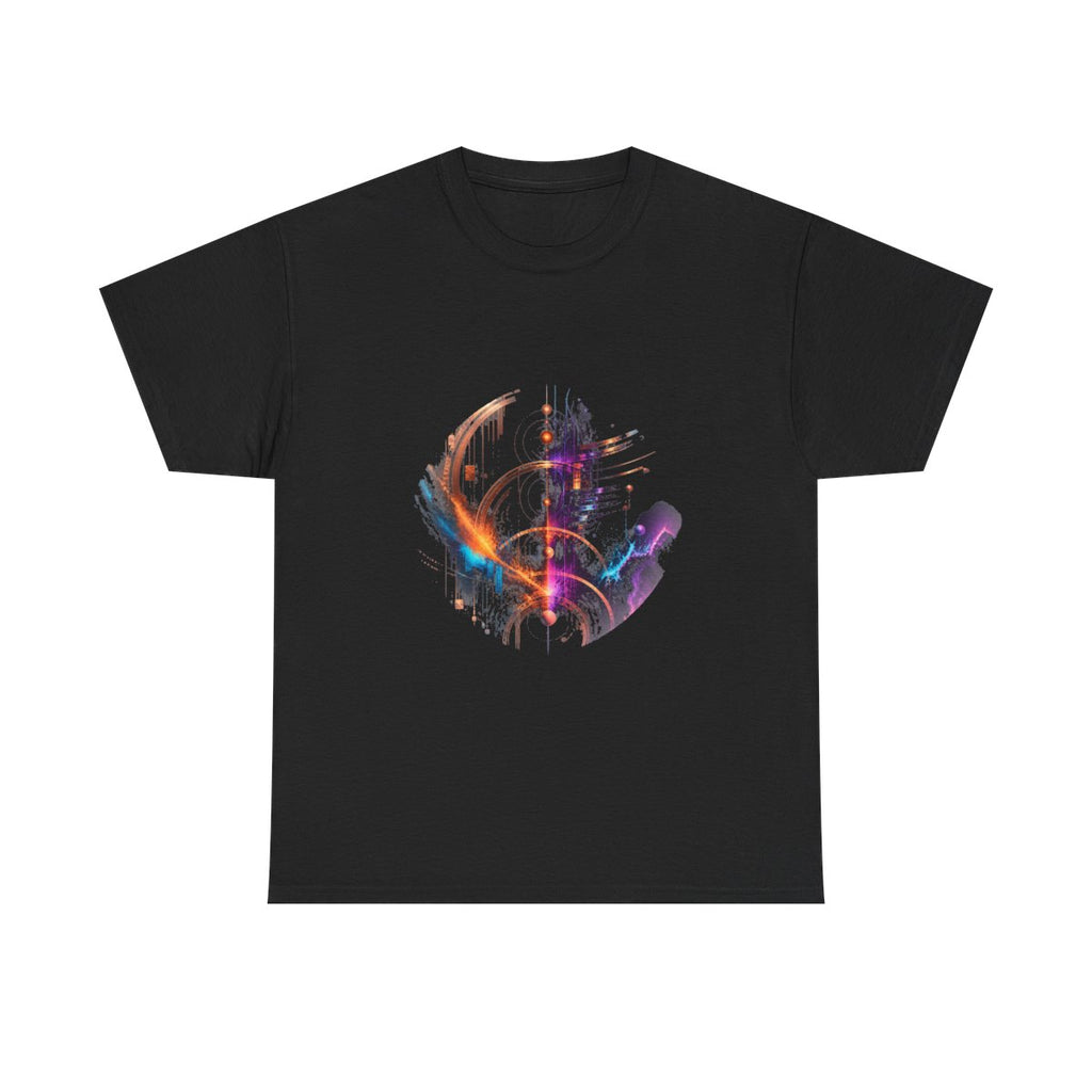Copper Night Meridian KOSVYRE graphic tee product mockup, front view