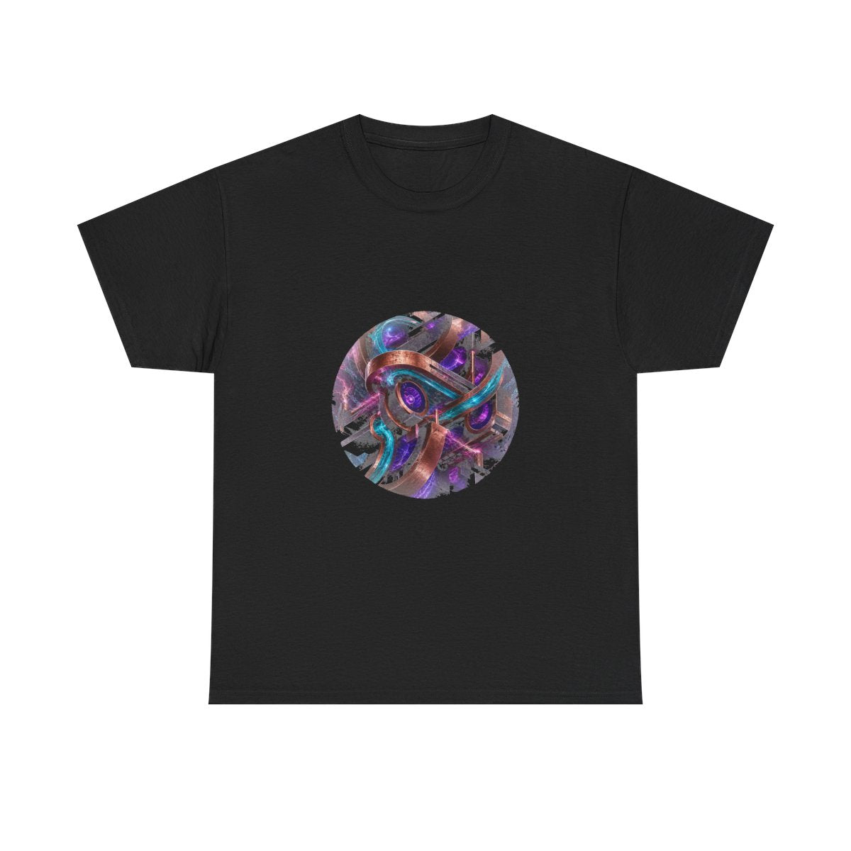 Copper Static Device KOSVYRE graphic tee product mockup, front view