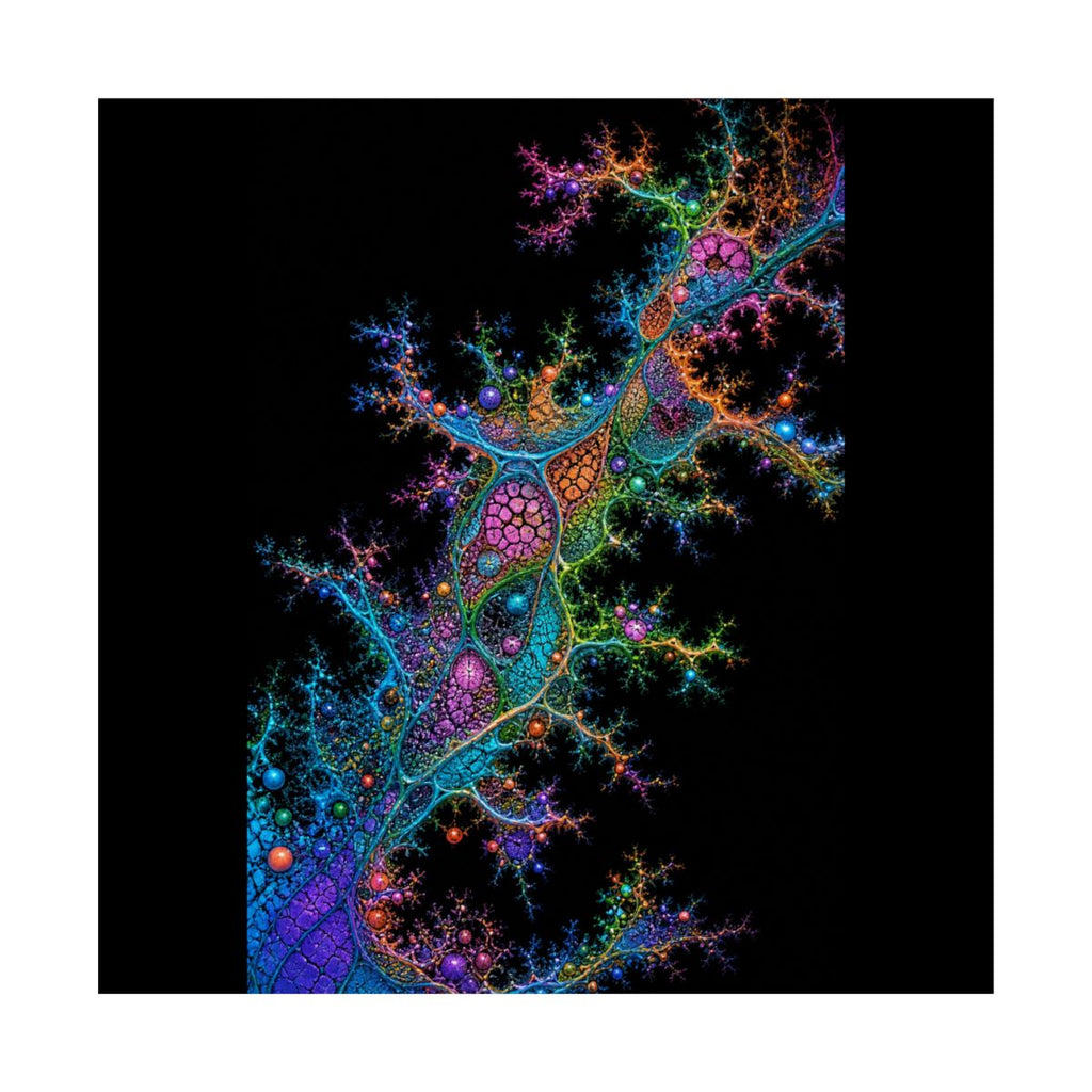 Coral Logic Spread KOSVYRE art print product mockup, front view