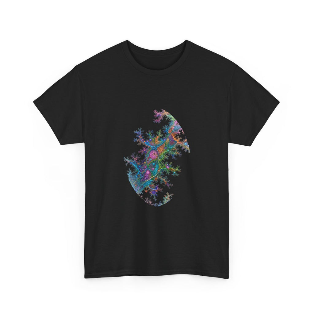 Coral Logic Spread KOSVYRE graphic tee product mockup, alternate front view