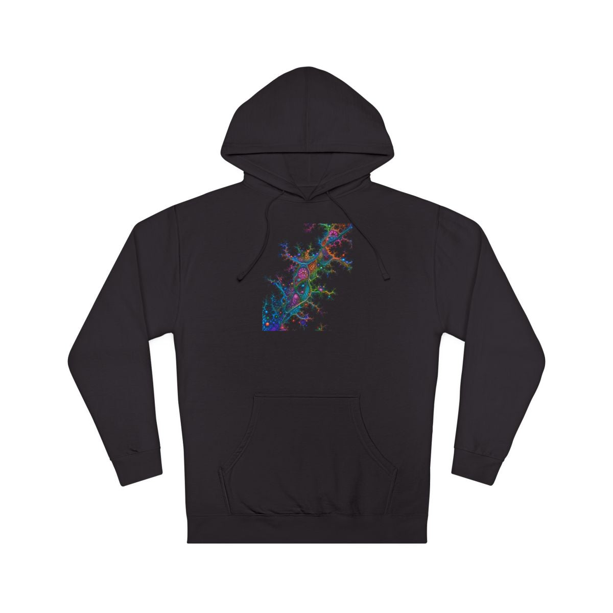 Coral Logic Spread KOSVYRE hoodie product mockup, front view