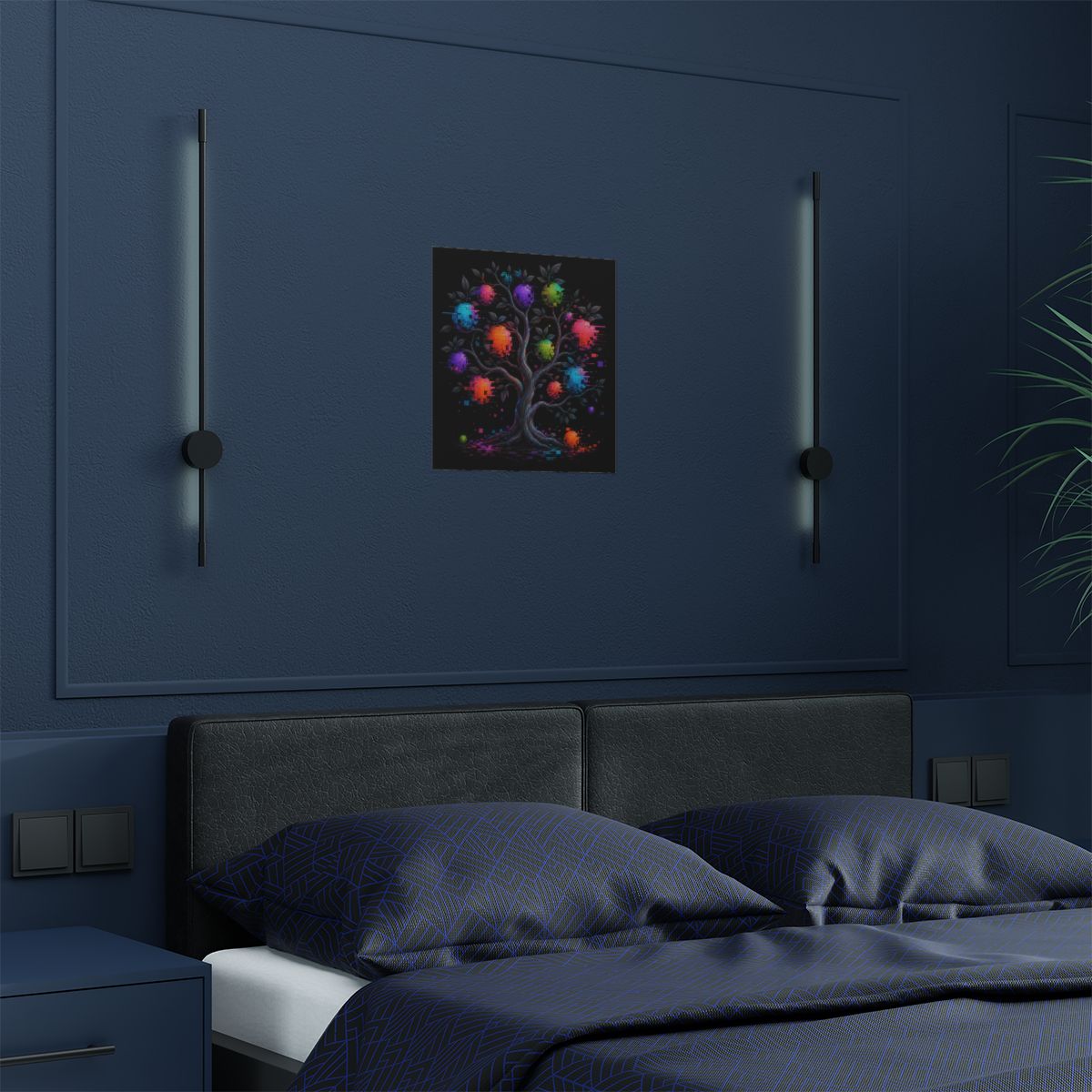 Corrupted Orchard KOSVYRE art print product mockup, detail view