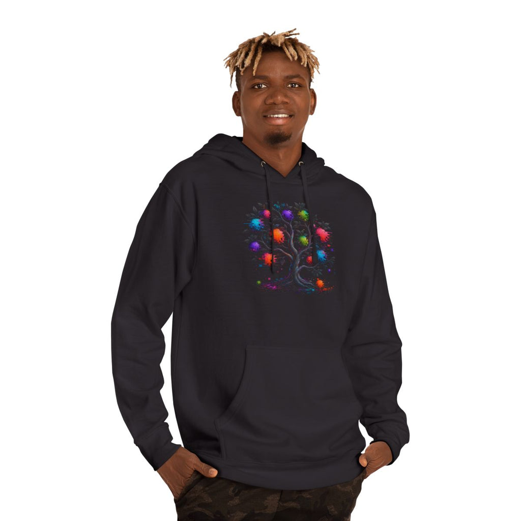 Corrupted Orchard KOSVYRE hoodie product mockup, lifestyle view